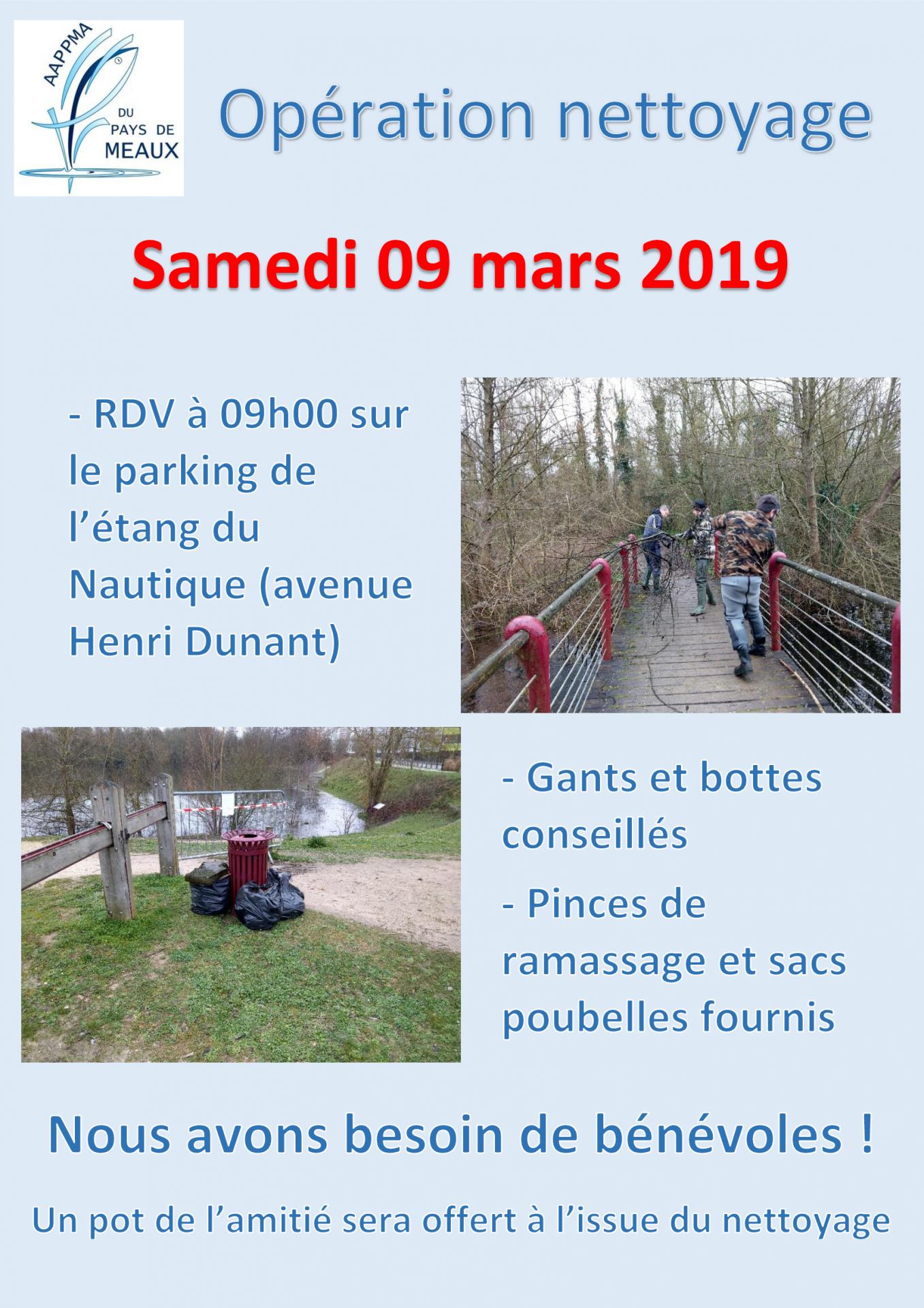 Affiche nettoyage 09 mars 2019